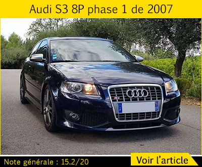 Audi S3 8P phase 1 (année 2007)